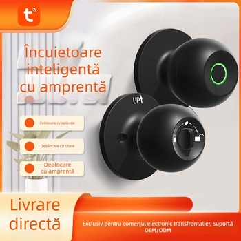 Încuietoare inteligentă cu amprentă pentru uși, model K10, stocare 20 de amprente, peste 100000 de deblocări, timp de scanare sub 0,5 s, rată de recunoaștere falsă sub 0,001%