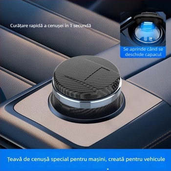 Cenușar auto ceramic cu capac | Model 028, producție biomimetică, utilizare duală pentru casă și mașină — Zhenshangle