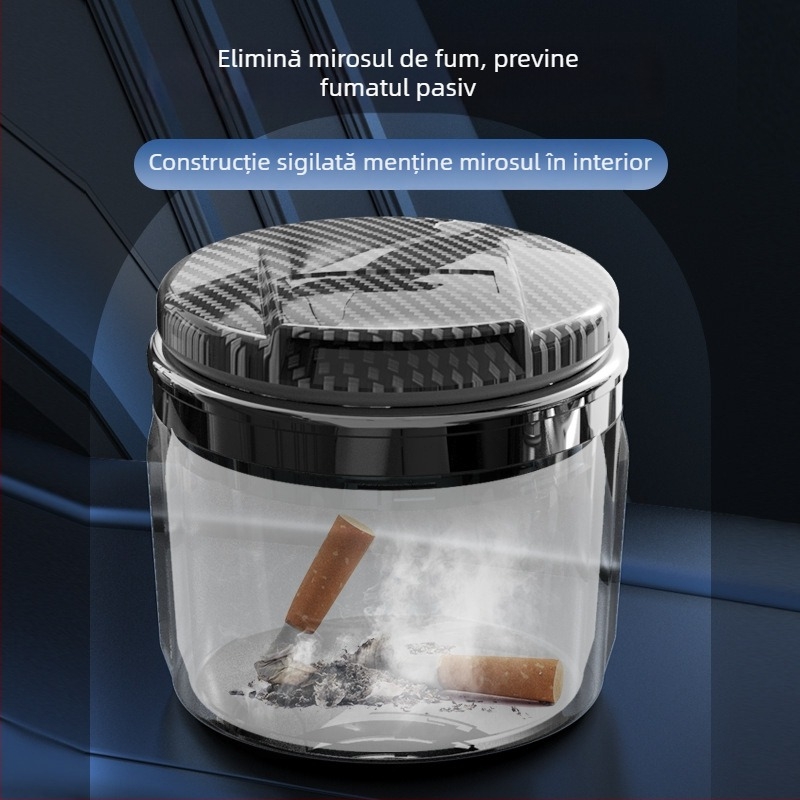 Cenușar auto ceramic cu capac | Model 028, producție biomimetică, utilizare duală pentru casă și mașină — Zhenshangle