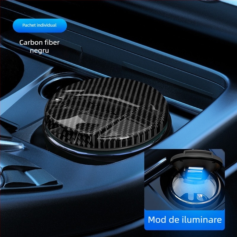 Cenușar auto ceramic cu capac | Model 028, producție biomimetică, utilizare duală pentru casă și mașină — Zhenshangle