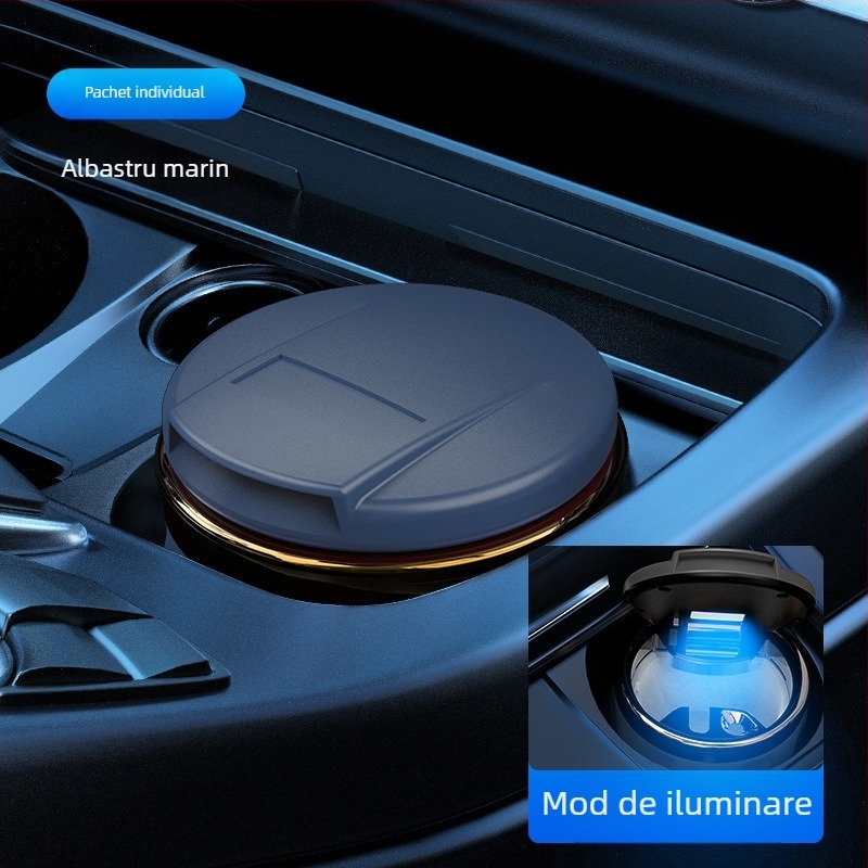 Cenușar auto ceramic cu capac | Model 028, producție biomimetică, utilizare duală pentru casă și mașină — Zhenshangle