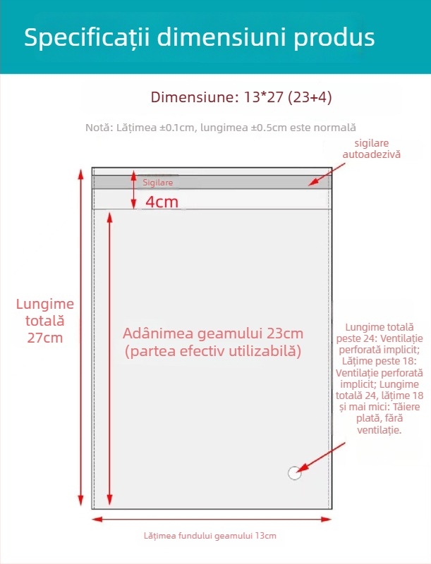 Geantă autoadezivă OPP, transparentă, îngroșată, cu logo tipărit, pungă de ambalare din plastic pentru bijuterii, haine și măști