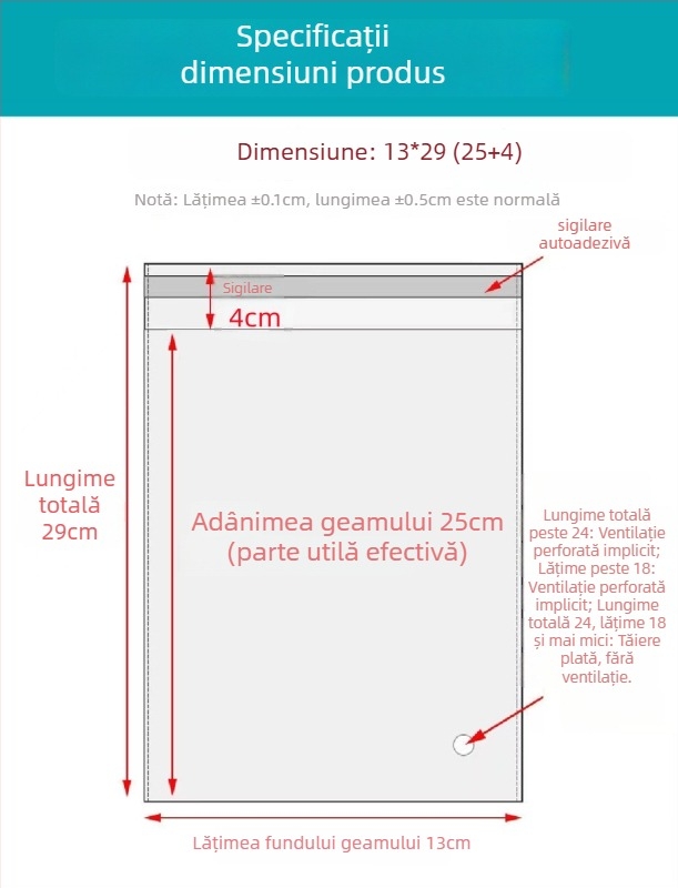 Geantă autoadezivă OPP, transparentă, îngroșată, cu logo tipărit, pungă de ambalare din plastic pentru bijuterii, haine și măști