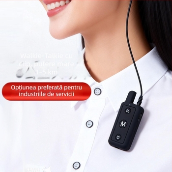 Intercom lavalier mini cu 16 canale, design micro în ureche, gamă de frecvență 3–5 km, putere RF 1, baterie litiu 700