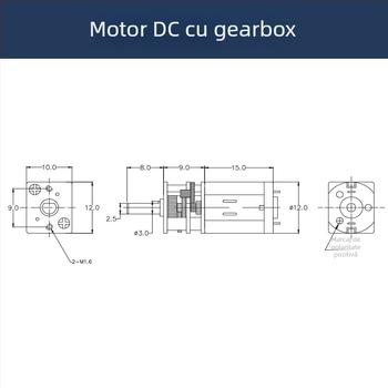 Motor DC cu perii cu angrenaj N20, dinți metalici, ROHS certificat, tensiune DC sub 36V