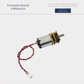 Motor DC cu perii cu angrenaj N20, dinți metalici, ROHS certificat, tensiune DC sub 36V