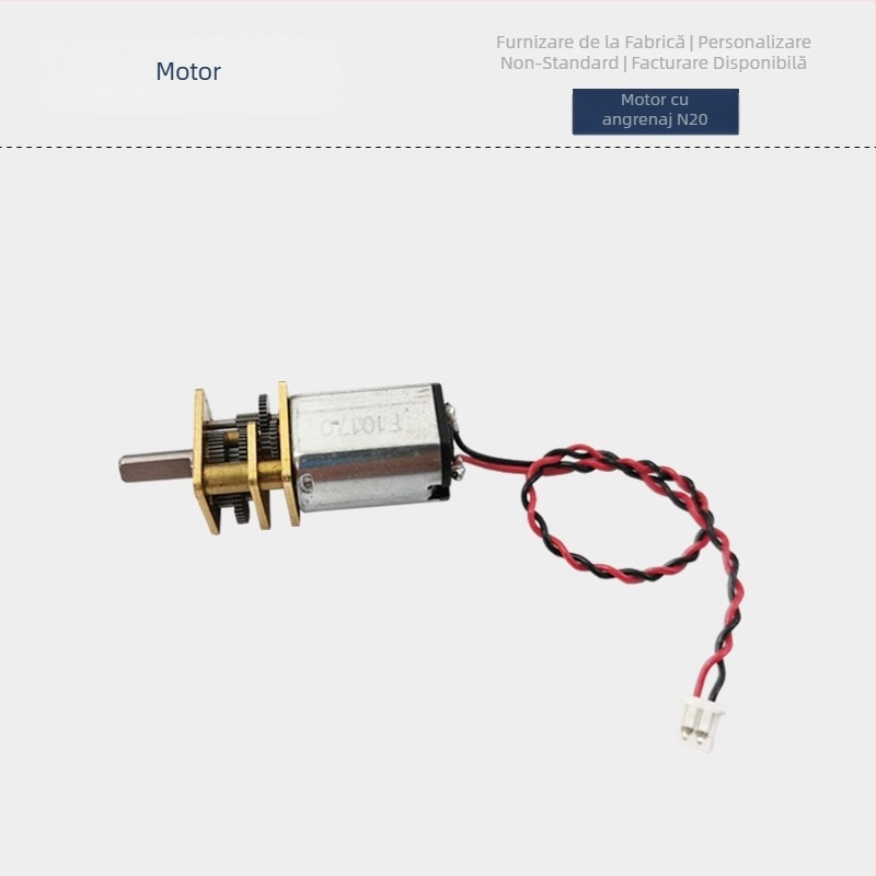 Motor DC cu perii cu angrenaj N20, dinți metalici, ROHS certificat, tensiune DC sub 36V