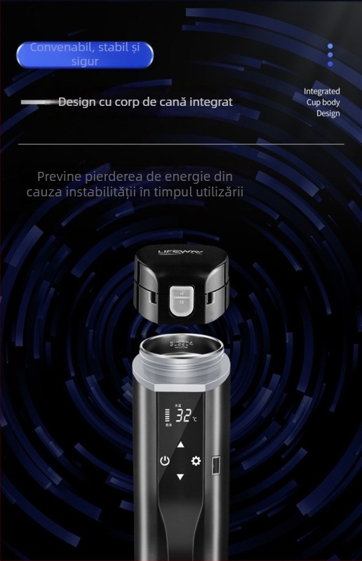 Cană electrică auto de încălzire – 12-24V, 75-90W, oțel inoxidabil 304, model FCC-480