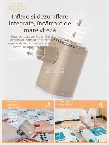 Pompa electrică de aer pentru camping în aer liber, cu funcție de umflare și dezumflare - portabilă pentru saltea de aer, cort, canapea și inel de înot, multifuncțională (Saltea de aer; Material țesut compozit; Greutate: Alte; Greutate maximă: Alte)