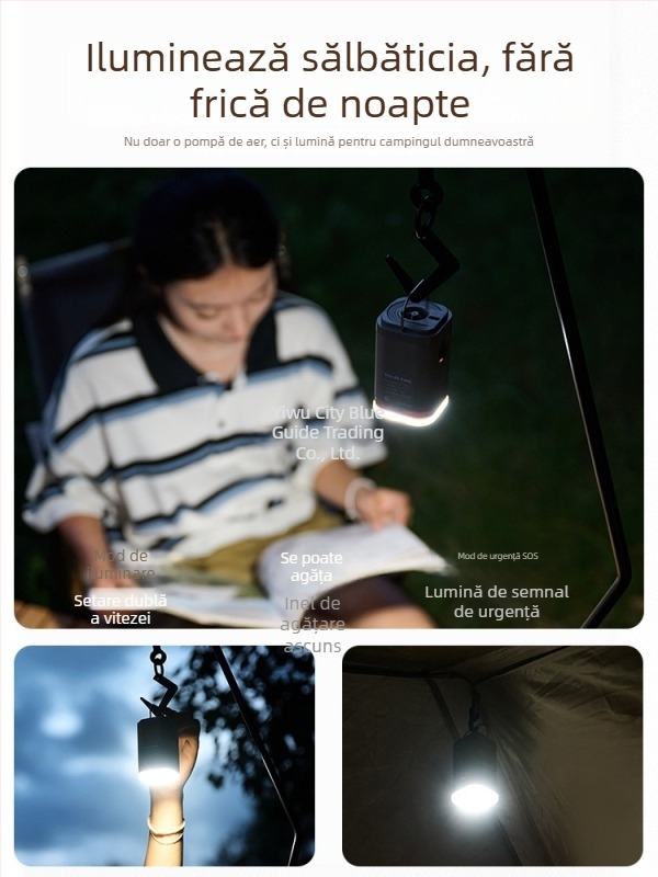 Pompa electrică de aer pentru camping în aer liber, cu funcție de umflare și dezumflare - portabilă pentru saltea de aer, cort, canapea și inel de înot, multifuncțională (Saltea de aer; Material țesut compozit; Greutate: Alte; Greutate maximă: Alte)