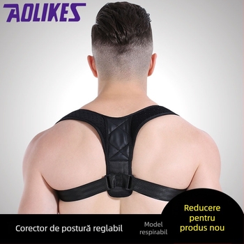 Centură de corecție a posturii pentru spate și claviculă – Unisex, potrivire universală; Material principal: OK țesătură, SBR nailon; Brand: AOLIKES; Ambalare: 100 buc