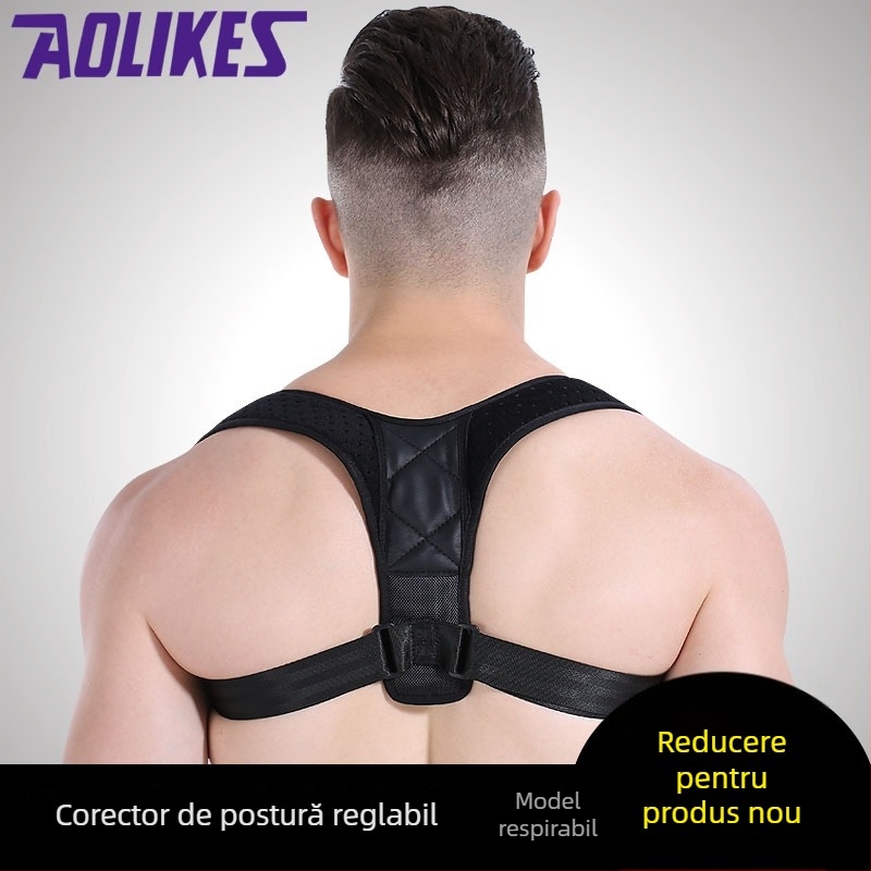 Centură de corecție a posturii pentru spate și claviculă – Unisex, potrivire universală; Material principal: OK țesătură, SBR nailon; Brand: AOLIKES; Ambalare: 100 buc