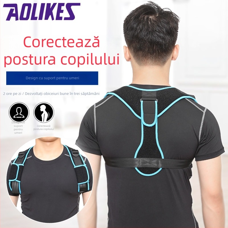 Centură de corecție a posturii pentru spate și claviculă – Unisex, potrivire universală; Material principal: OK țesătură, SBR nailon; Brand: AOLIKES; Ambalare: 100 buc