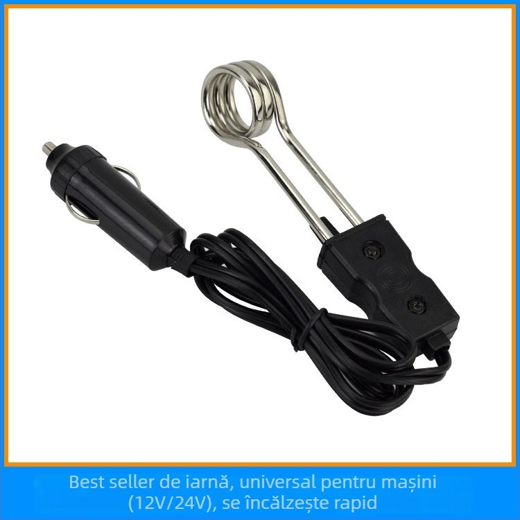 Bețișor încălzitor de apă pentru mașină, 45W, modelul 6561, 12V/24V, fierbe apa și menține caldă, etichetare privată personalizabilă