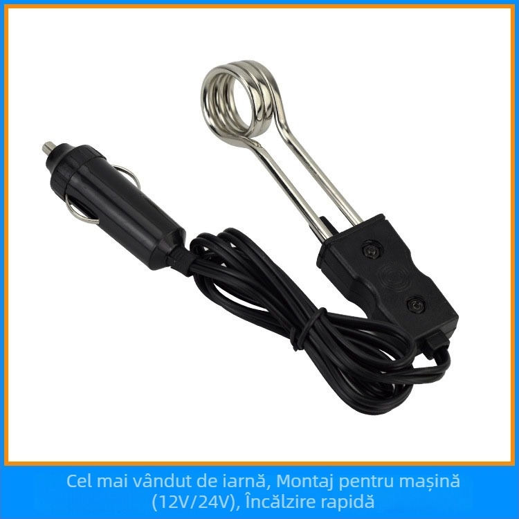 Încălzitor de apă pentru mașină cu tijă de încălzire electrică, 12V/24V, 45W, model F4207, ABS