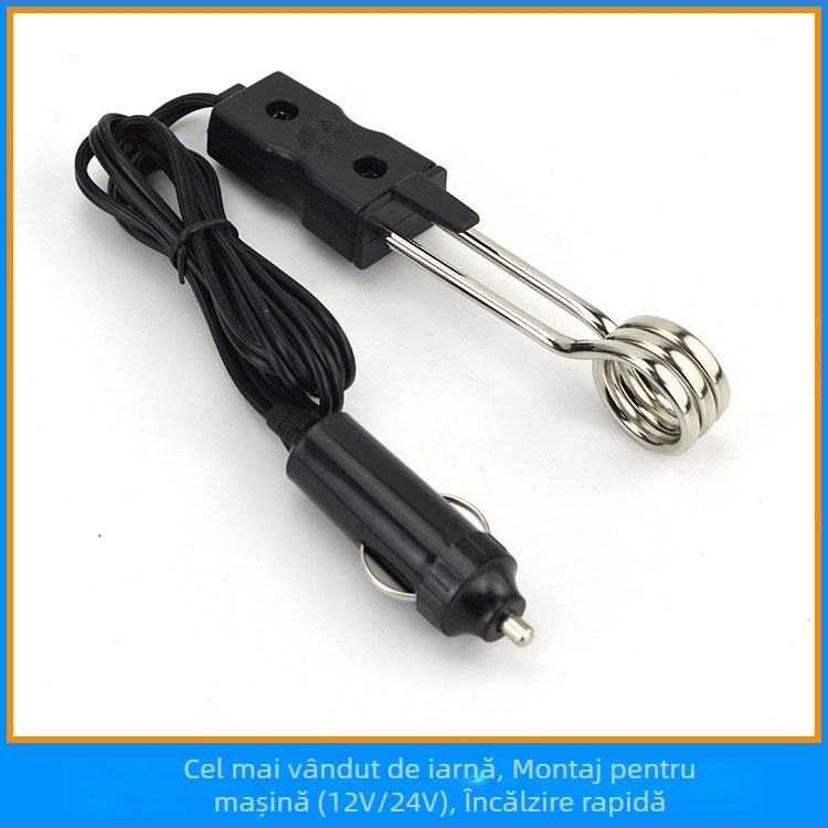 Încălzitor de apă pentru mașină cu tijă de încălzire electrică, 12V/24V, 45W, model F4207, ABS