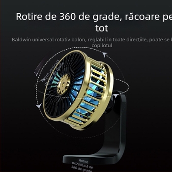 Ventilator auto F210 USB, cu două motoare, 5V, ABS + placă de circuite, pentru mașină și uz casnic