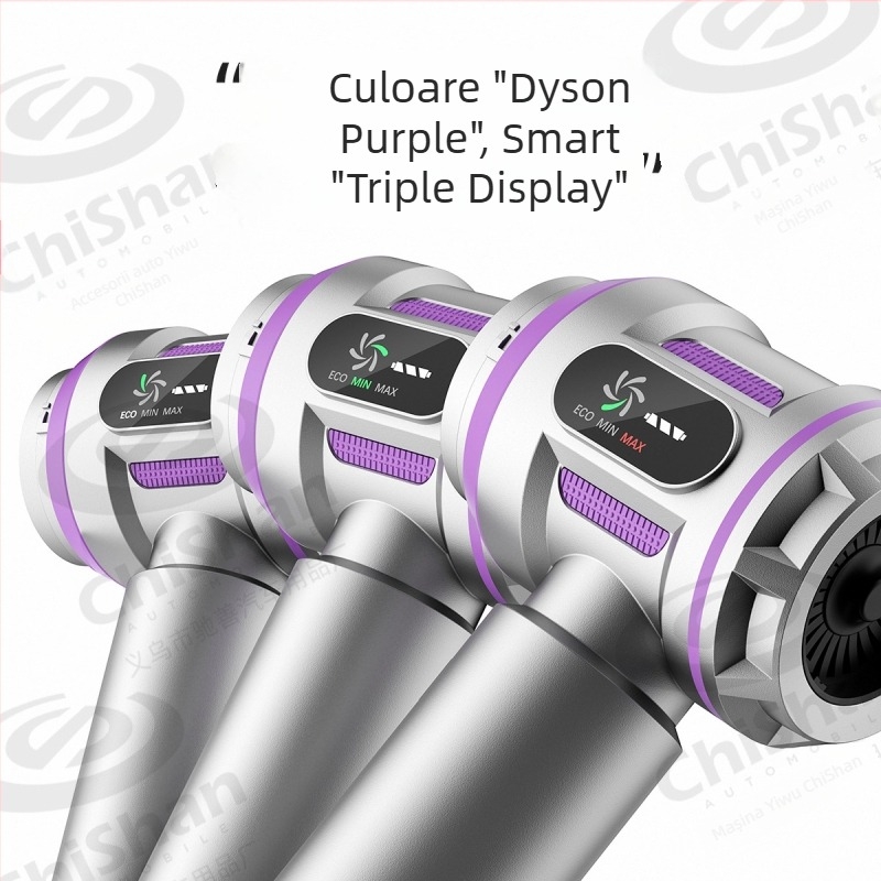 Aspirator auto și casă, dual-use, cu suflare și aspirație integrate (Motor brushless, 11.1V, 100W, 20000Pa)