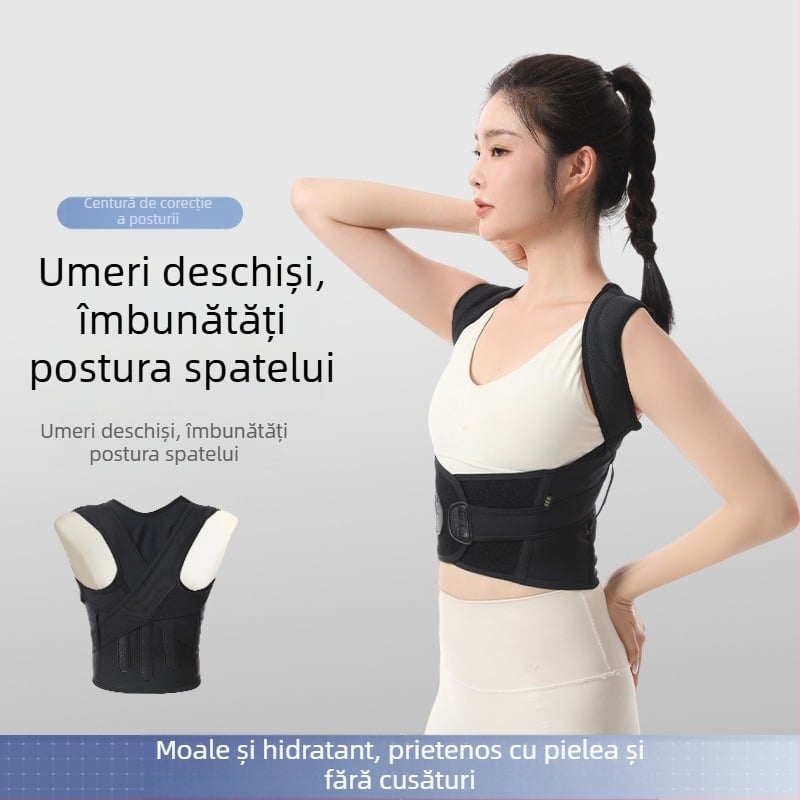 Curea de corecție a poziției pentru spate – suport spinal, reglabilă, respirabilă, model Three Keels, pentru adulți