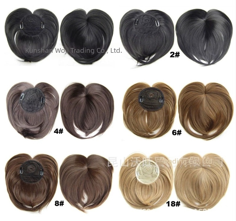 Perucă pentru femei cu franjuri în formă de inimă, fibre rezistente la temperatură înaltă, model DX001