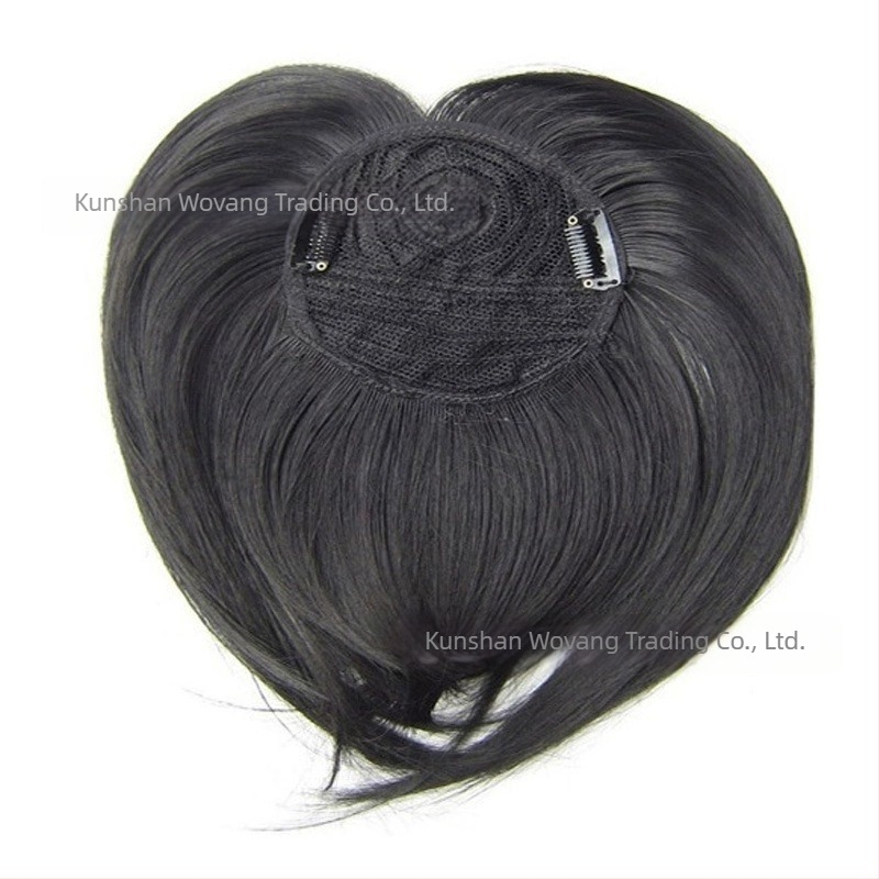 Perucă pentru femei cu franjuri în formă de inimă, fibre rezistente la temperatură înaltă, model DX001