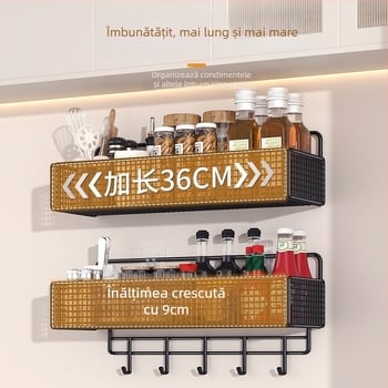 Raft de depozitare pentru baie, montat pe perete, un nivel, încărcare 20 kg, model zwj-99, Langcheng, montaj fără găuri