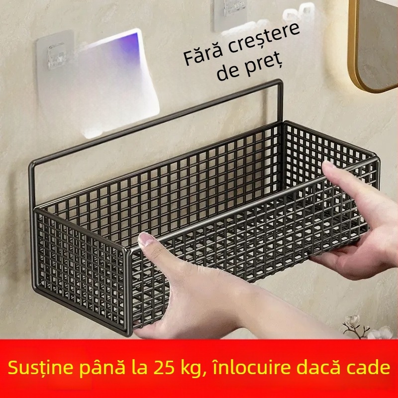 Raft de depozitare pentru baie, montat pe perete, un nivel, încărcare 20 kg, model zwj-99, Langcheng, montaj fără găuri
