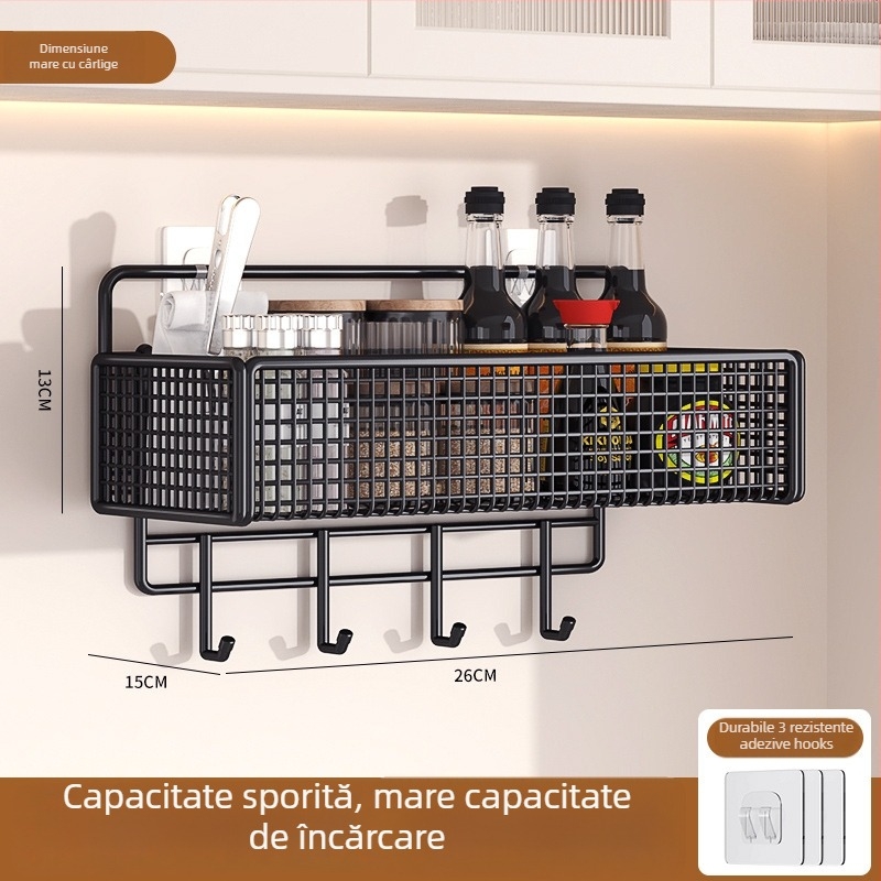 Raft de depozitare pentru baie, montat pe perete, un nivel, încărcare 20 kg, model zwj-99, Langcheng, montaj fără găuri