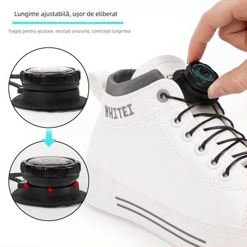 Pantofi sport de alergare cu buton rotativ, sistemă fără legare; șireturi rotunde, grosime 0,15 cm, lungime 100 cm, model Xd351