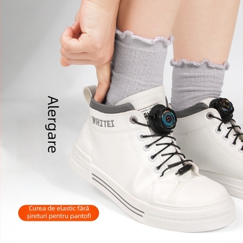 Pantofi sport de alergare cu buton rotativ, sistemă fără legare; șireturi rotunde, grosime 0,15 cm, lungime 100 cm, model Xd351
