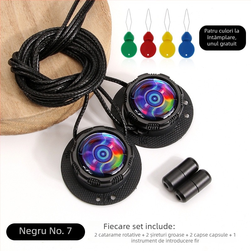 Pantofi sport de alergare cu buton rotativ, sistemă fără legare; șireturi rotunde, grosime 0,15 cm, lungime 100 cm, model Xd351