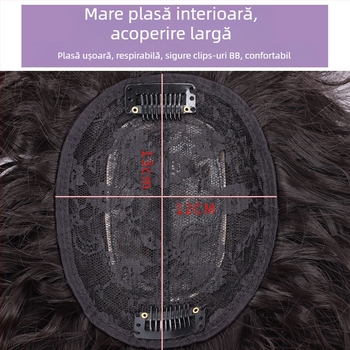 Topper pentru femei, păr ușor și invizibil, volum, model PL1807, fibre rezistente la temperaturi înalte