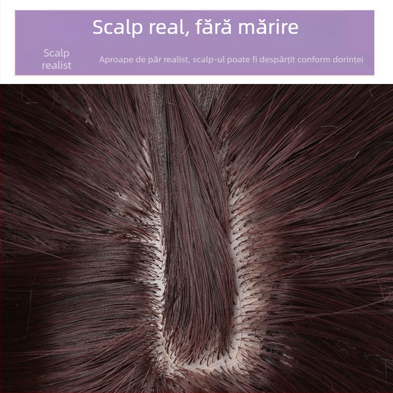 Topper pentru femei, păr ușor și invizibil, volum, model PL1807, fibre rezistente la temperaturi înalte