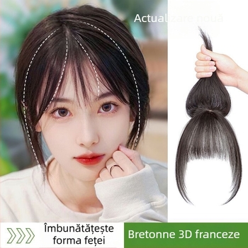 Perucă cu breton franțuzesc, păr din sârmă rezistentă la temperaturi mari, croi drept