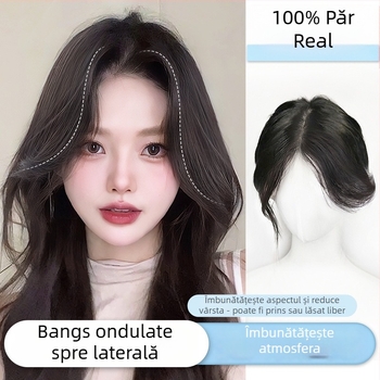 Extensii de păr — păr real uman, semi-croșetat manual, păr drept, model 9×9 breton în formă de opt, poate fi vopsit și îndreptat.