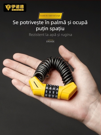 Încuietoare cu cod pentru cască, bicicletă de munte, cărucior și bagaje - metal, EROADE, unisex