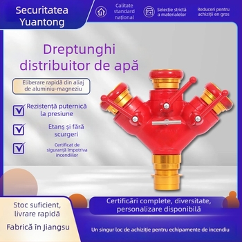 Hidrant de incendiu, O intrare – Trei ieșiri, Presiune înaltă, Ușor, Aliaj aluminiu-magnéziu, Model FIII80/65