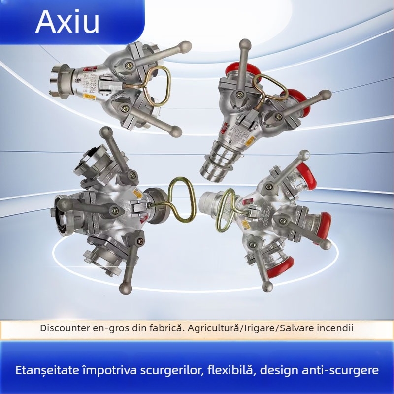 Distribuitor de furtun pentru pompieri, cu trei ieșiri și conexiune rapidă — Axis 15432