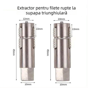Instrument pentru extragerea filetelor și tăiere pentru robinet unghiular în instalațiile de apă casnice