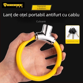 Lacăt pentru bicicletă EROADE — Portabil, Anti-furt, Unisex, Personalizare Disponibilă, Material: Altul