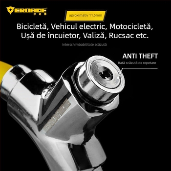 Lacăt pentru bicicletă EROADE — Portabil, Anti-furt, Unisex, Personalizare Disponibilă, Material: Altul