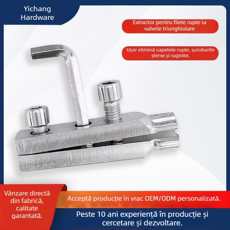 Yichang 45 oțel unelte de demontare pentru repararea conductelor de apă – extragerea șuruburilor rupte din robinete și ventile unghiulare (1 set)