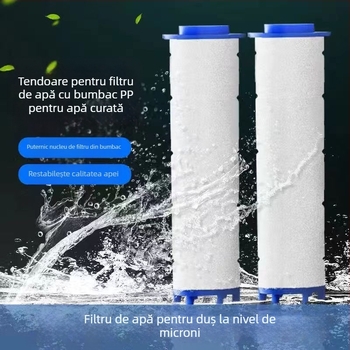 Element de filtrare pentru duș cu bumbac PP, deoxidare și nucleu anion, model P-01, ABS, temperatură max 100°C, presiune nominală 0,6 MPa