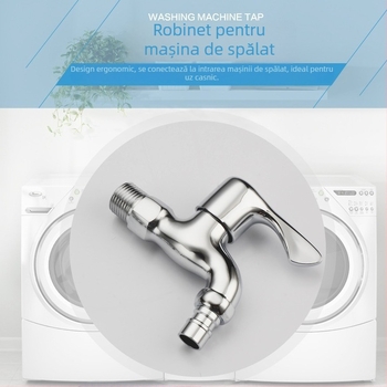 Robinet de bucătărie din aliaj de zinc, model BQ10316, montaj deschis/ascuns, acționare cu cheie, finisaj electroplacat