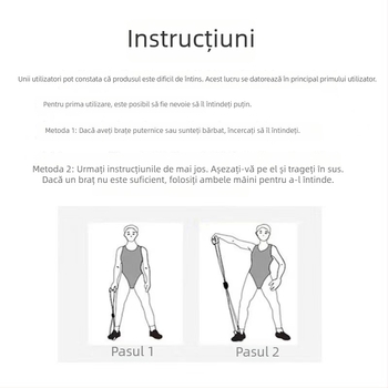 Dispozitiv de întindere pentru spate pentru exerciții acasă, material TPE, clasificare tracțiune 8-cifrată, pentru deschiderea umerilor