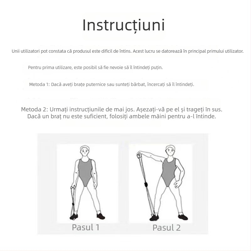 Dispozitiv de întindere pentru spate pentru exerciții acasă, material TPE, clasificare tracțiune 8-cifrată, pentru deschiderea umerilor