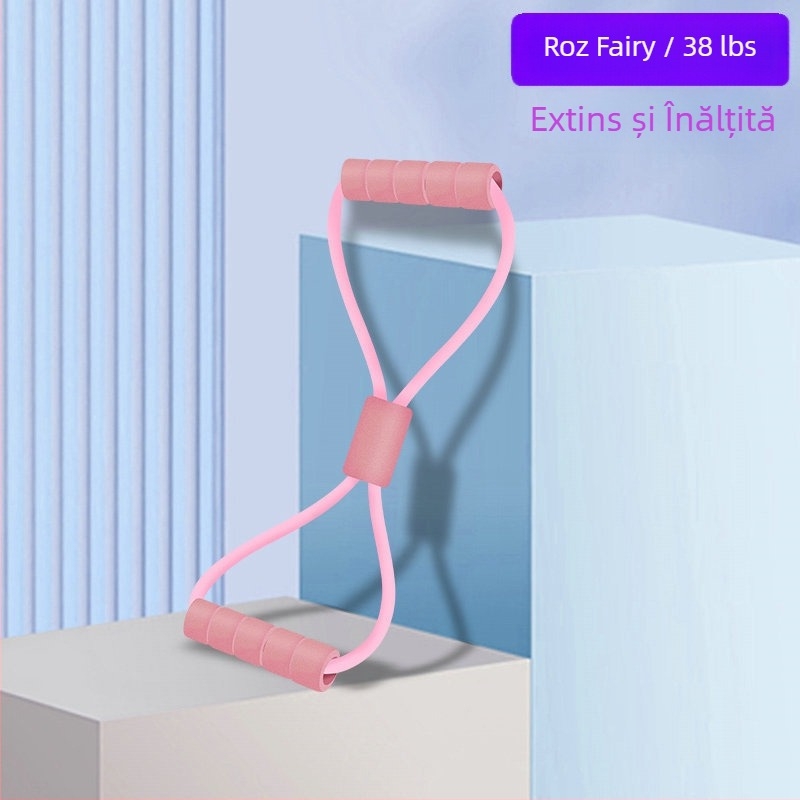 Dispozitiv de întindere pentru spate pentru exerciții acasă, material TPE, clasificare tracțiune 8-cifrată, pentru deschiderea umerilor