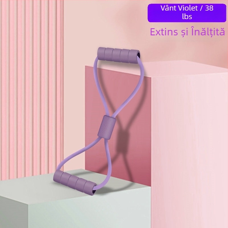 Dispozitiv de întindere pentru spate pentru exerciții acasă, material TPE, clasificare tracțiune 8-cifrată, pentru deschiderea umerilor