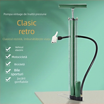 Pompa manuală pentru bicicletă, înaltă presiune, universală pentru biciclete MTB și de șosea, durabilă