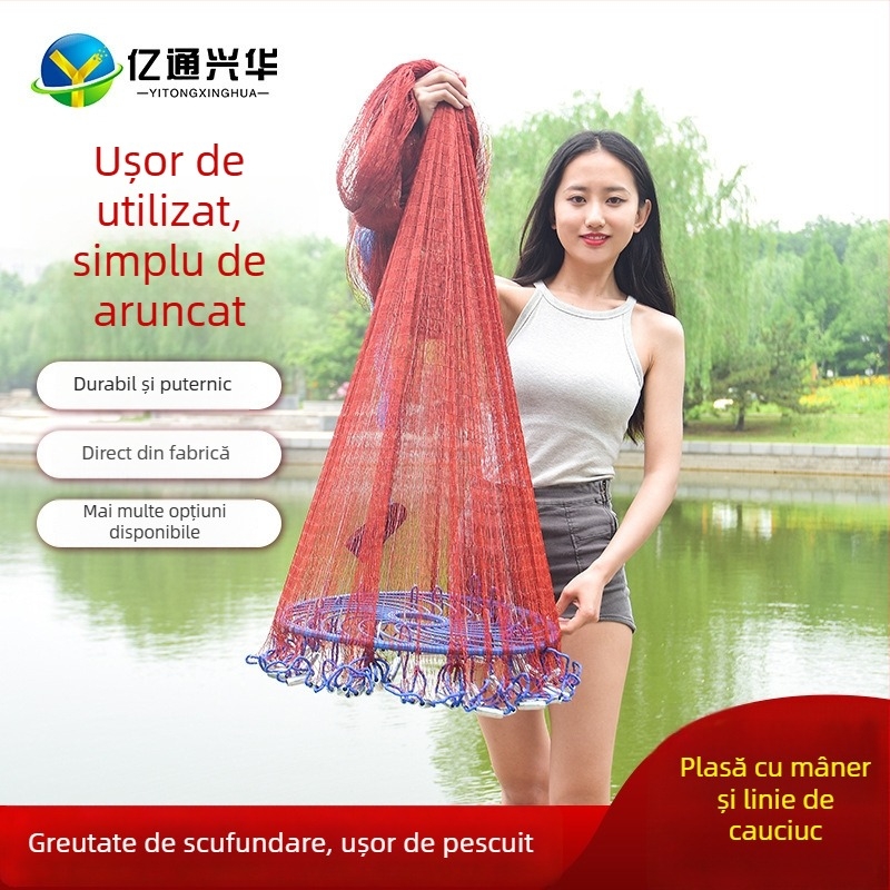 Plasă de pescuit disc, aruncată manual — nailon, marca Yitong Xinghua, origine China, etichetă privată licențiată